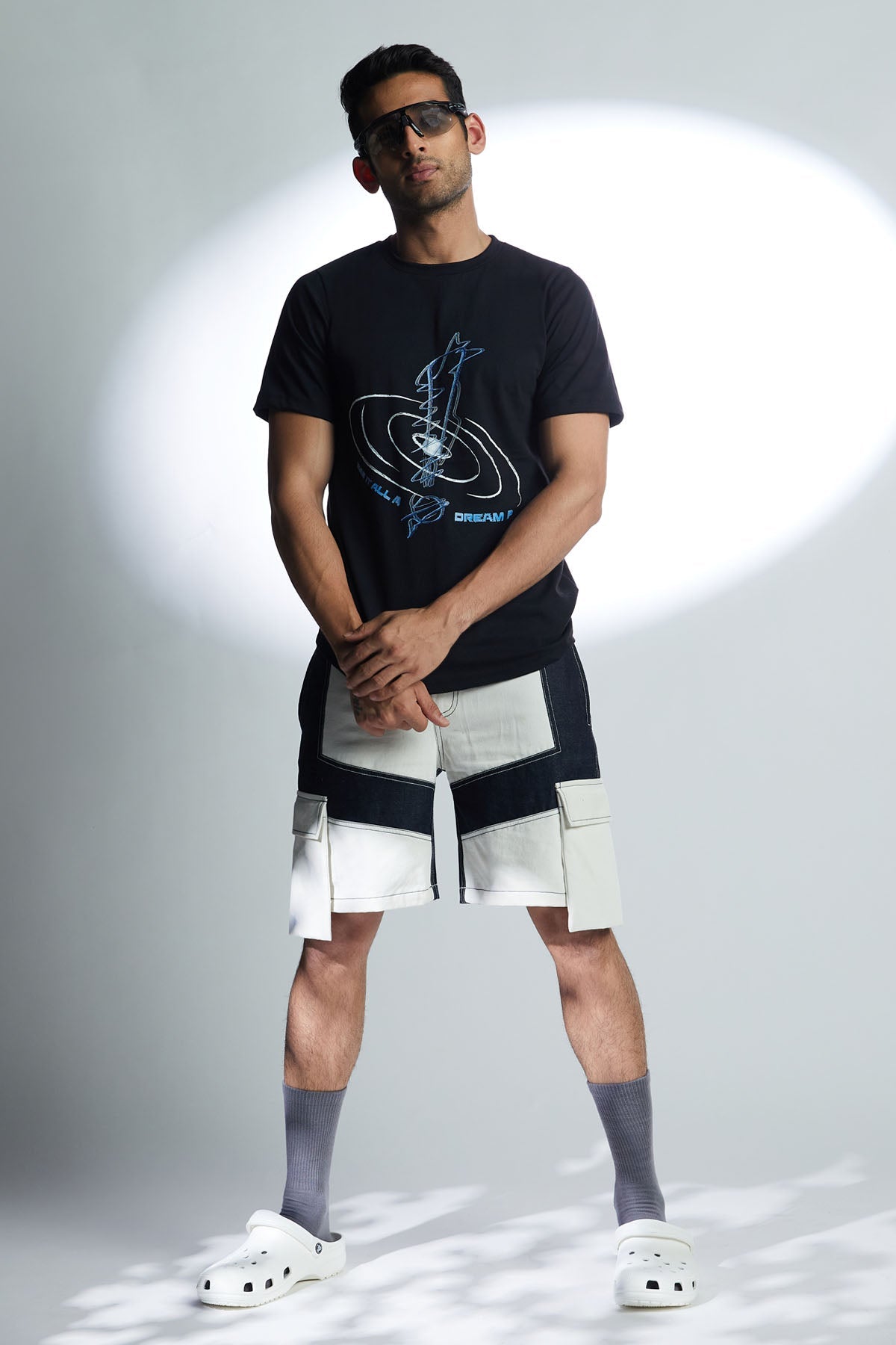 Galaxy Print Black T-shirt for Men